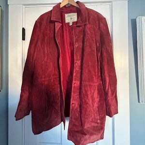 Vintage Women's Red Suede Jacket
